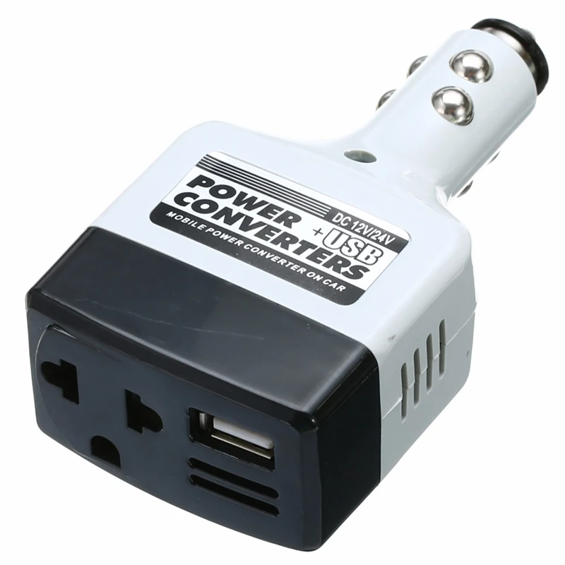 

MAYITR Car Inverters DC 12V/24V to AC 220V Auto Charge Power Converter Adapter Charger with USB High Quality