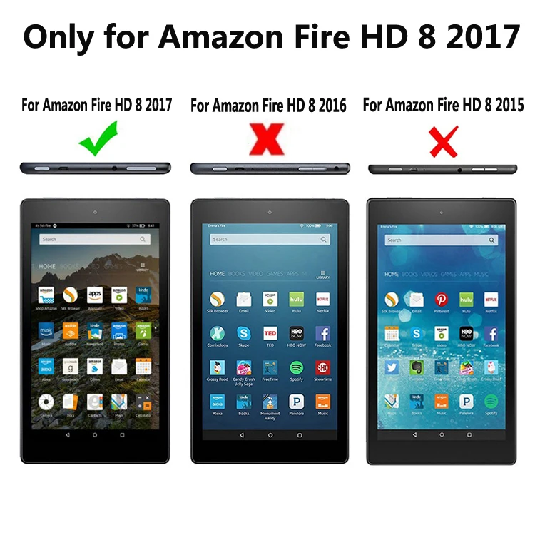 Чехол для планшета Amazon Fire HD 8 HD8 2017 0 7 го поколения Силиконовый противоударный