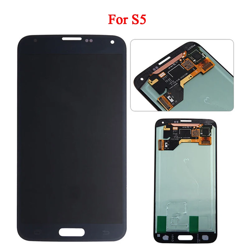 

Super AMOLED LCD For SAMSUNG Galaxy S5 G900F G900H LCD Display Touch Screen Digitizer Assembly with Free Adhesive