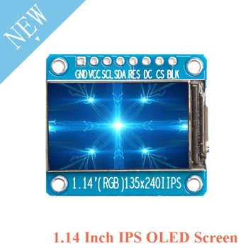 

1.14 Inch IPS OLED Display Module LCD Screen 135*240 RGB TFT for Arduino ST7789 LCD Board SPI Full Color HD OLED 8pin DIY