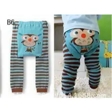 Cute Baby Kid Infantil Criança Recém-nascidos de Desenhos Animados Listrado Leggings Calças Compridas 10 Cores