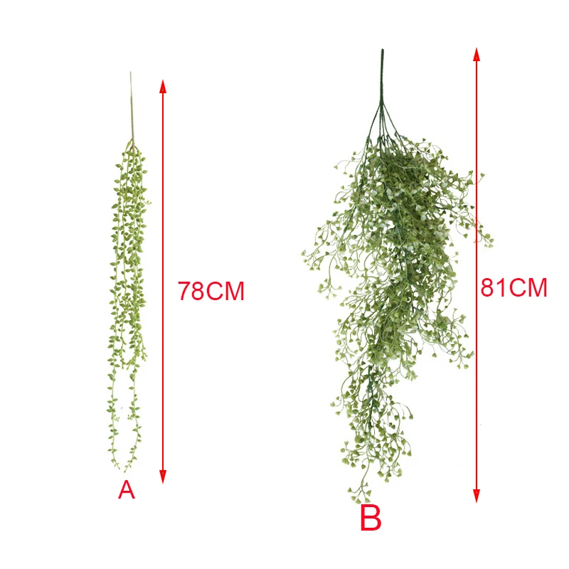 Искусственное растение зеленая лоза искусственная трава Висячие растения поддельные листья домашний сад стены патио зелени украшения