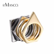 EManco Punky Único Irregular Geométrico Stracking Anillos para Las Mujeres del Oro Plateó La Joyería Del Partido para 2016 Nudillo Accesorios