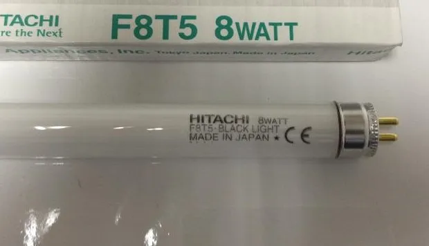 2 шт. HITACHI F8T5 черный светильник 8 Вт люминесцентная лампа трубка 365nm лампочка