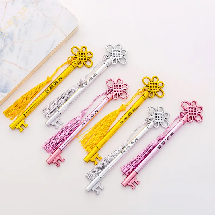 1PCS New Cute Key Shape Gel Pen Student Stationery Novelty Gift School Material Office Supplies