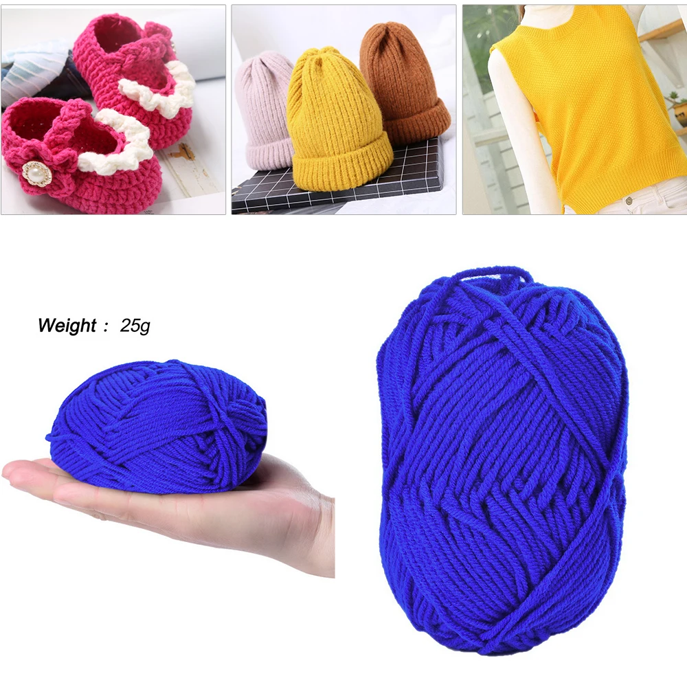 

1pc Deep Blue Winter DIY Soft Milk Cotton Yarn Baby Wool Yarn for Knitting Hand Knitted Blanket Sweater Scarf Doll Crochet Yarn