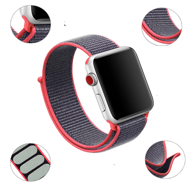 38mm 42mm 40mm 44mm band apple watch series 1, 2, 3, woven nylon band Strap iWatch 4 colorful pattern classic buckle 38mm 42mm 40mm 44mm band apple watch series 1, 2, 3, woven nylon band Strap iWatch 4 colorful pattern classic buckle