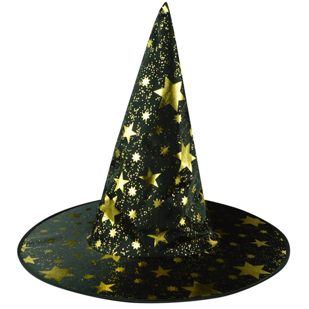 1 pcs Halloween hat Stars Printed for showAdult Womens Mens Witch Hat