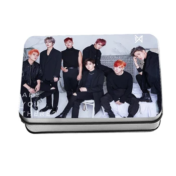 

2019 new arrival fans gifts free Monsta X drop shipping self Photocard Polaroid Lomo Photo Card Cards with Metal Box