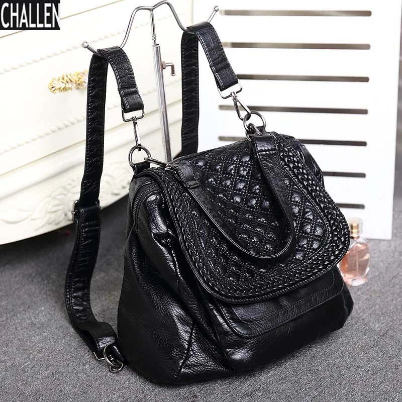 

Women Leather Backpack Kpop New HOT SALE High-end Luxury Brand Student Fashion Backpack Free Shipping