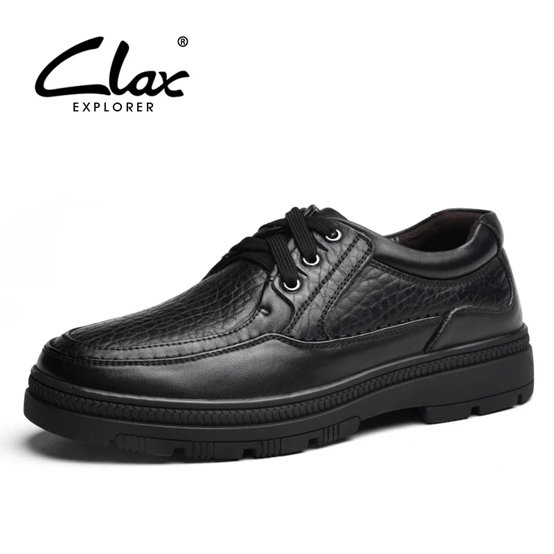 

CLAX Mens Formal Shoes Genuine Leather 2019 Spring Autumn retro Leather dress Shoes Male Bussiness office Footwear Soft luxury