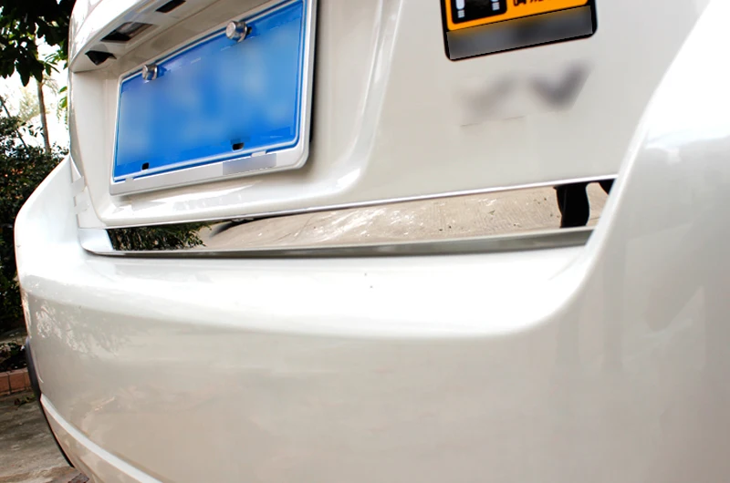 Аксессуары для автомобиля из нержавеющей стали внешняя Задняя Крышка багажника Нижняя крышка полосы украшения Отделка 1 шт. для Subaru XV 2012