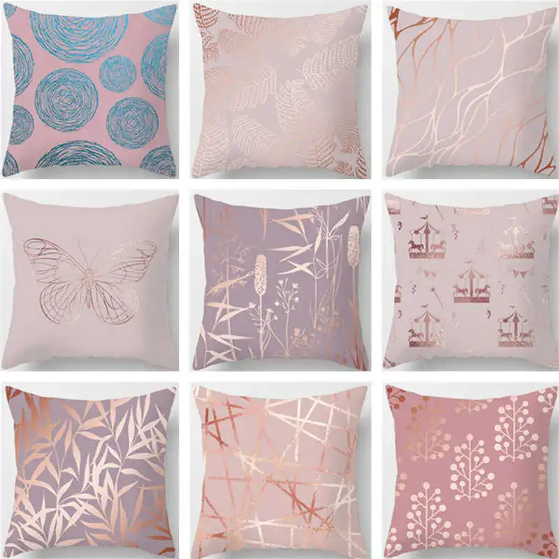 pink hot stamping pillowcase