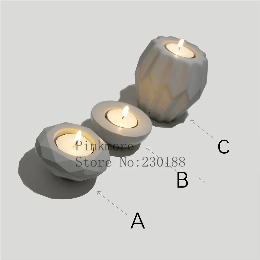 Candlestick mold concrete craft moulds DIY small decoration molds concrete candle holder molds