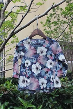 Nspring Autumn fashion style girls denim flower print blouses cute baby & kids brand designer shirts girls clothing