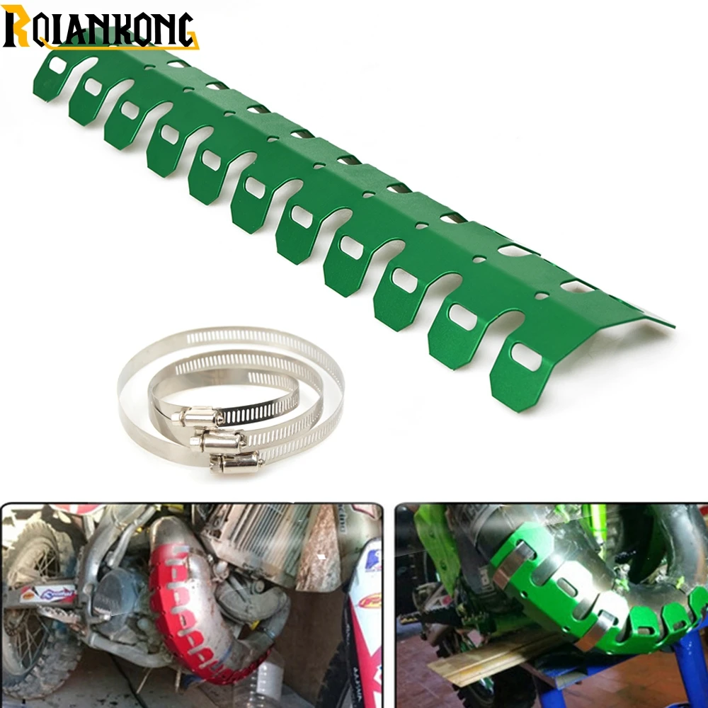 

CNC Exhaust Muffler Pipe Guard Protector Heat Shield For YAMAHA TRICKER DT TW PW RT 50 80 85 90 100 125 225 230 250 426