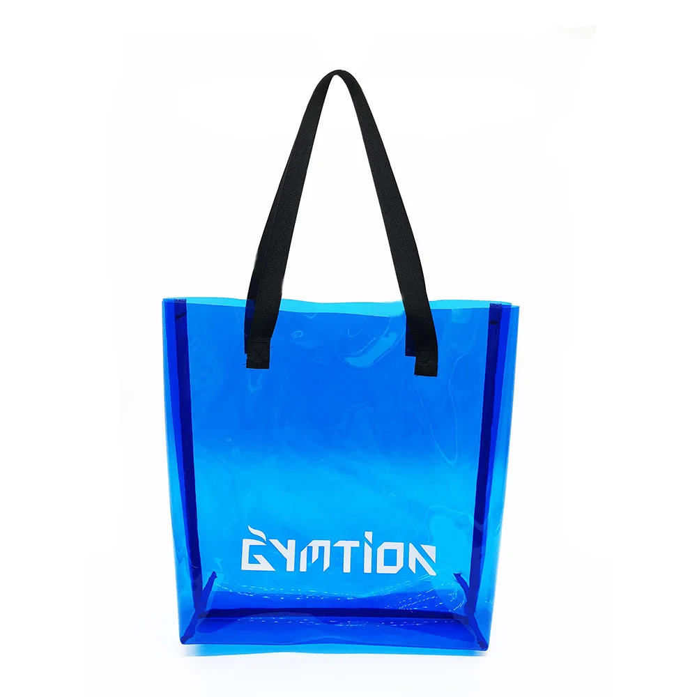 

Clear tote bag PVC vinyl shopping handbag promotional bag available for custom