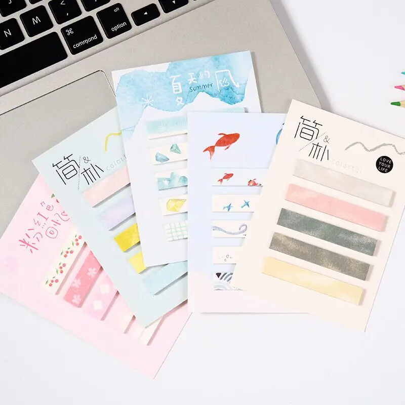 

1 Pack Fresh Simple Love Your Life Memo Pad Sticky Notes School Office Supply Student Stationery