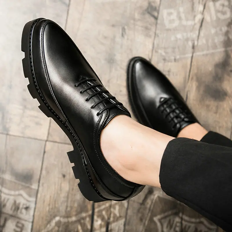 Classic Gentleman Formal Dress Shoes For Male Increase Thick Bottom New 2019 Men Business Shoes Men Formal Oxford Shoes A51-81 Classic Gentleman Formal Dress Shoes For Male Increase Thick Bottom New 2019 Men Business Shoes Men Formal Oxford Shoes A51-81