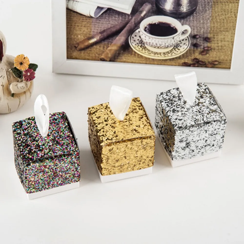 

Candy Box Creative Glitter Personality Explosion Hot Gift Box Gold Silver Packing Box For Birthday Party Wedding Candy Package