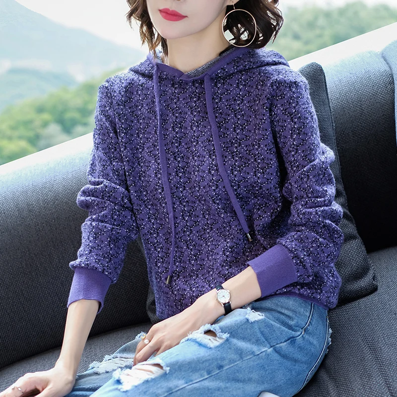 2XL 3 Colors Brand Hoodies Spring Fall Women New Casual Hit Color Short Loose Wild Hooded Sweatshirts Female | Женская одежда