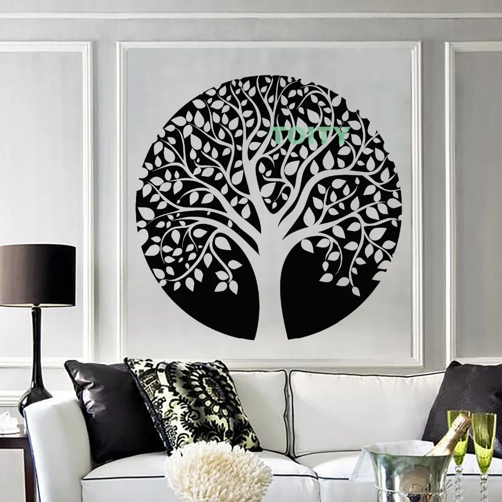 Vie Arbre Motif Sticker Yoga Studio Branche De Tatouage Design Vie Arbre Motif Sticker Yoga Studio Branche De Tatouage Design