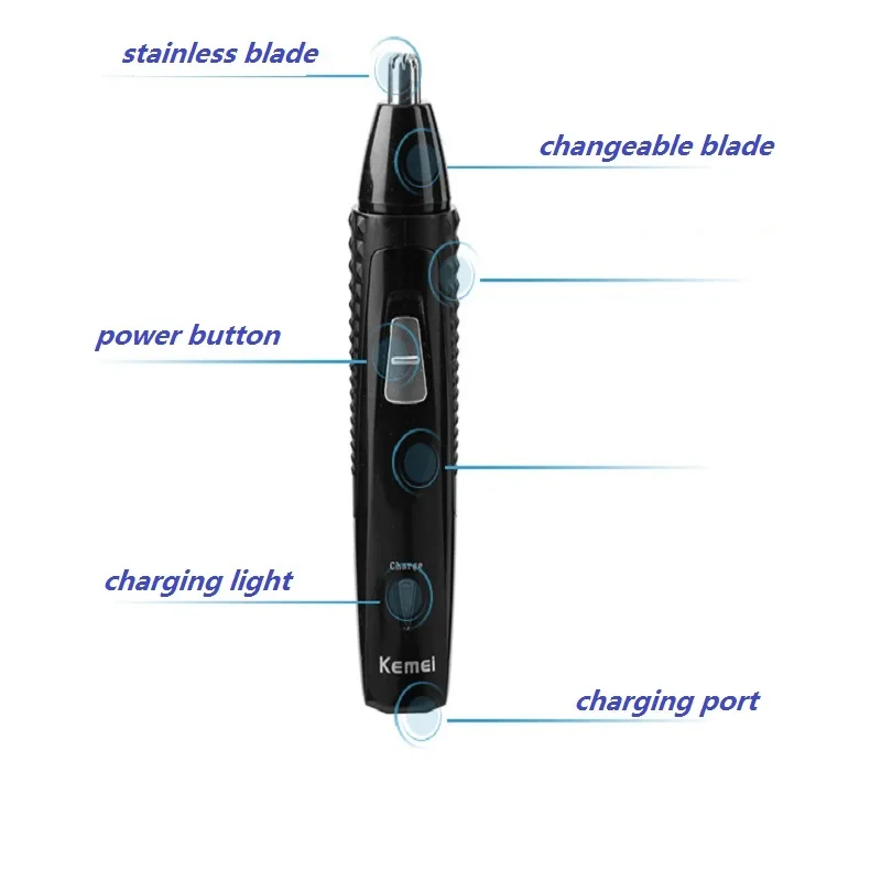 Новая многофункциональная KM-309, перезаряжаемая бритва 3 в 1, детская машинка для стрижки бороды Триммер, электрический триммер для носа