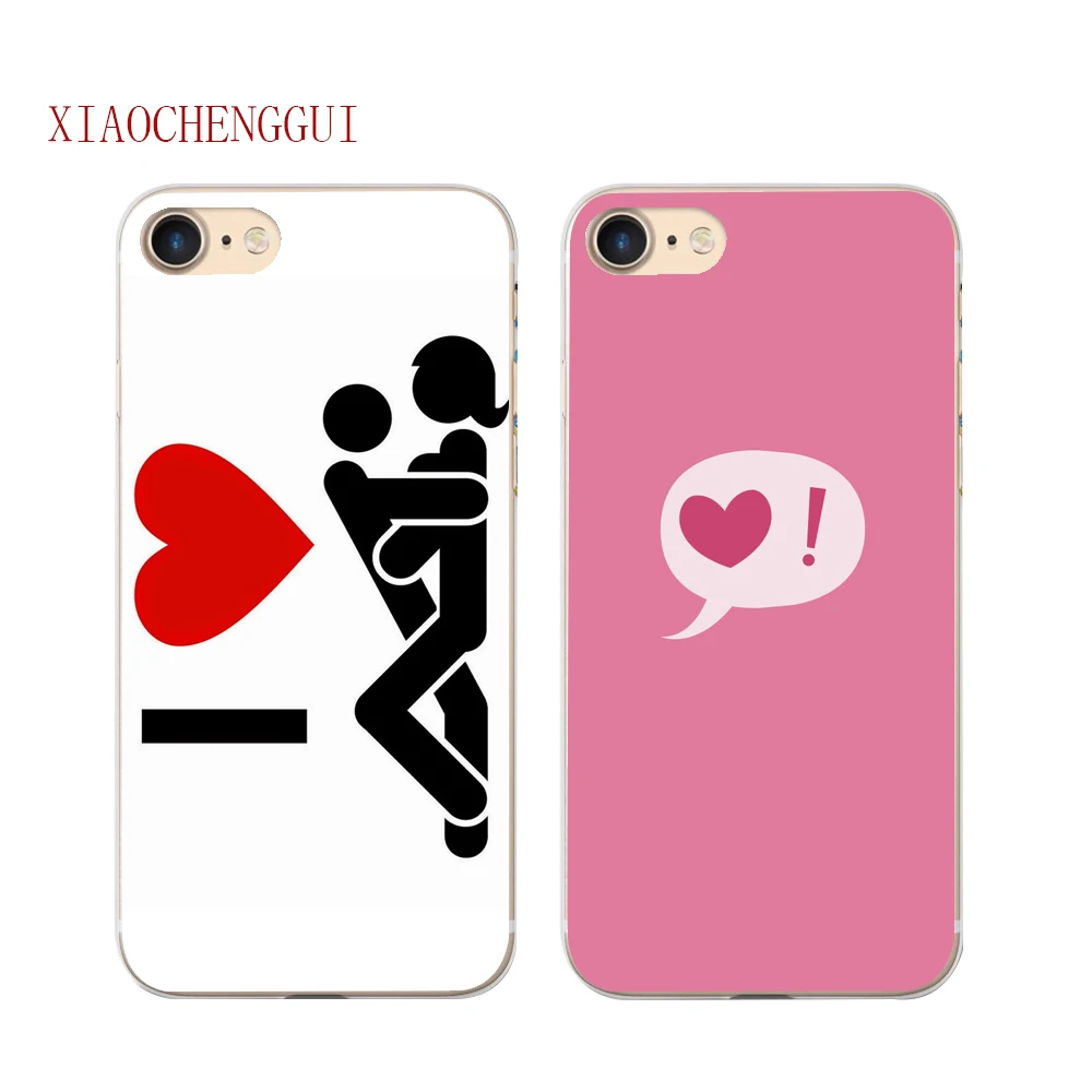 

Funny love Case For iphone 7 7plus Hard Back Cover Couple Phone Cases For iphone 6 6S Plus 5s se 8 x case