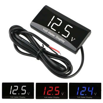 

12V Digital LED Display Panel Meter Voltmeter Car Motorcycle Voltage Volt Gauge Panel Meter for Vehicle Automotive Accessories