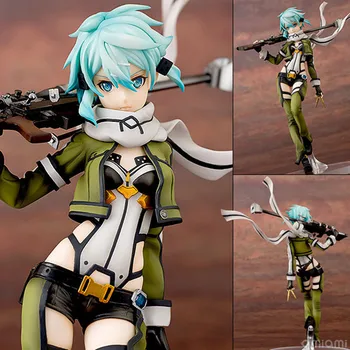 

Free Shipping Sword Art Online II 3 Edition Sinon Action Figure Asada Shino Doll PVC ACGN figure Garage Kit Toy Brinquedos 22CM