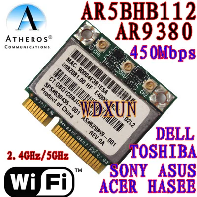 Atheros ar9380 ar5bhb112 половина Размеры minipci-экспресс Mini Card 450 Мбит/с SPS: 630435-001