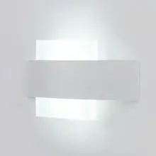 Современный 6 Вт светодиодный настенный светильник для помещений декоративный квадратный бра спальня коридор огней свет черный/белый