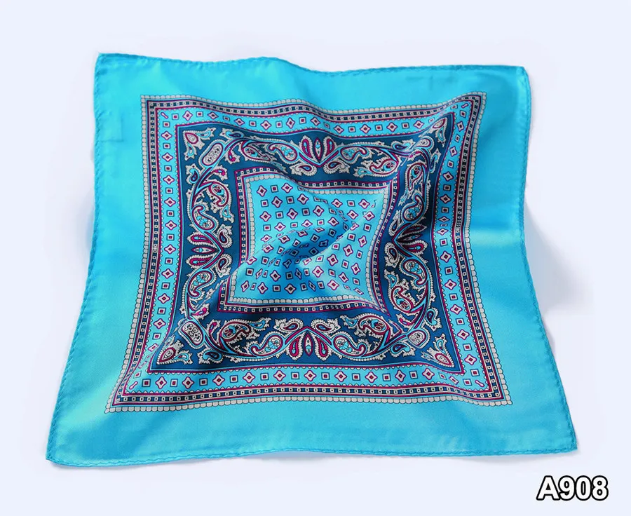 A908,HN07B)  Blue Burgundy Paisley 33cm