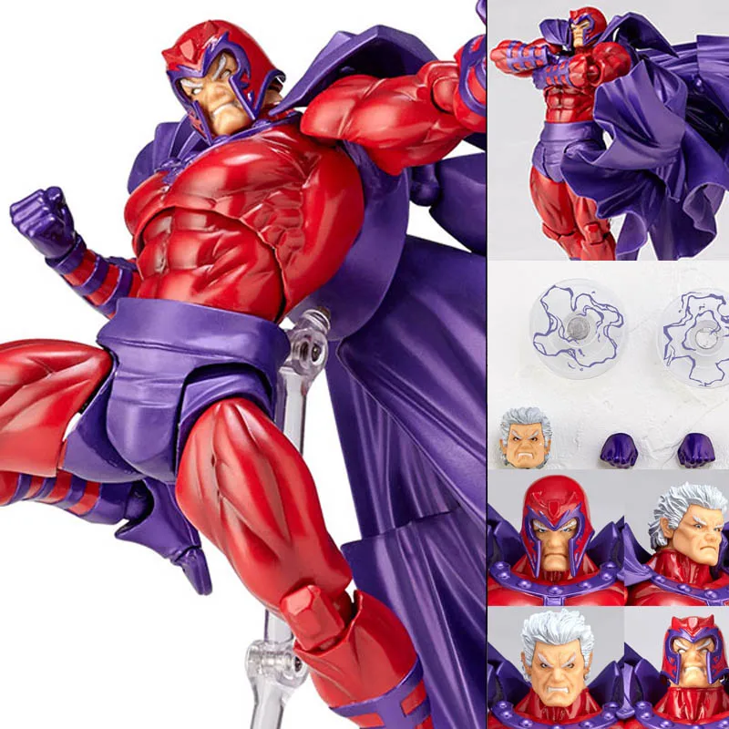 Marvel Amazing Ямагучи Revoltech серии № 006 Магнето ПВХ фигурка игрушки куклы рождественский подарок для детей