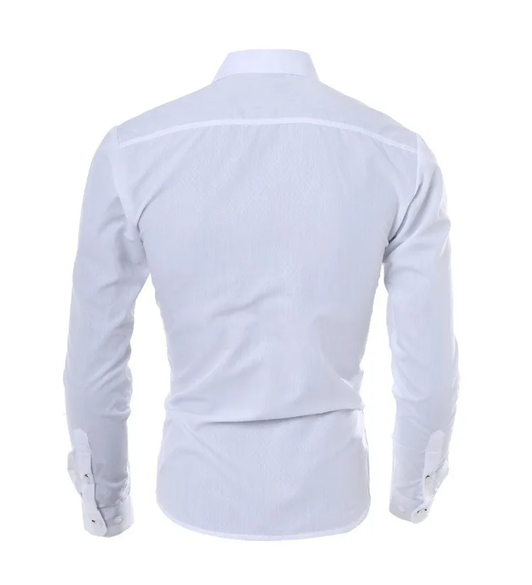 Горячая Распродажа модная мужская рубашка с длинными рукавами мужская элегантная Стильная приталенная брендовая повседневные мужские рубашки camisa masculina