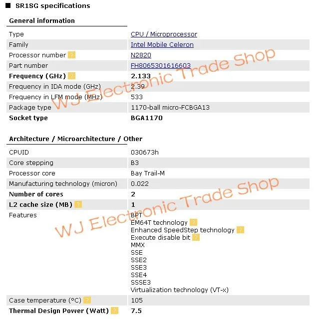 Free Shipping New Cpu Sr1sg N2820 Central Processor Chip Intel Mobile Celeron Cpu Bga 1170 Ball 2 133ghz 2 39ghz Cpu Mobile Cpu Athloncpu 478 Aliexpress