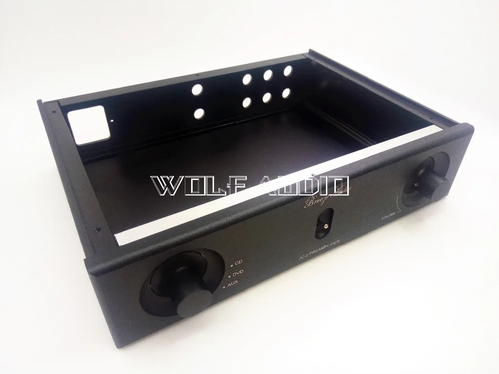 Черный WF2606A Полный алюминиевый корпус предусилитель Шасси Усилитель мощности чехол/DIY коробка 261*62*190 мм