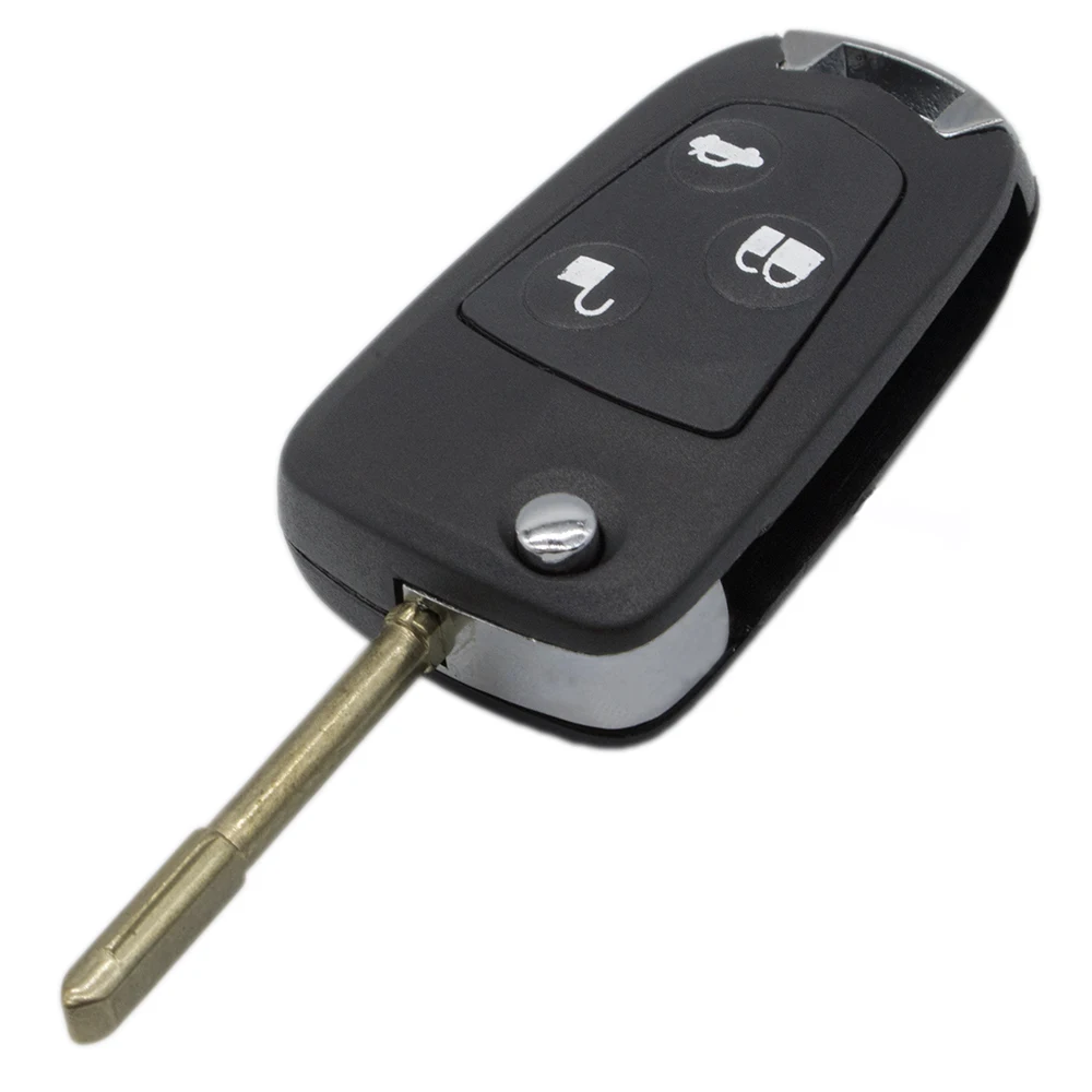 

WhatsKey 3 Button Replacement Folding Remote Modified Flip Key Shell Fob Case For Ford Mondeo Focus Fiesta KA C S Max With Logo