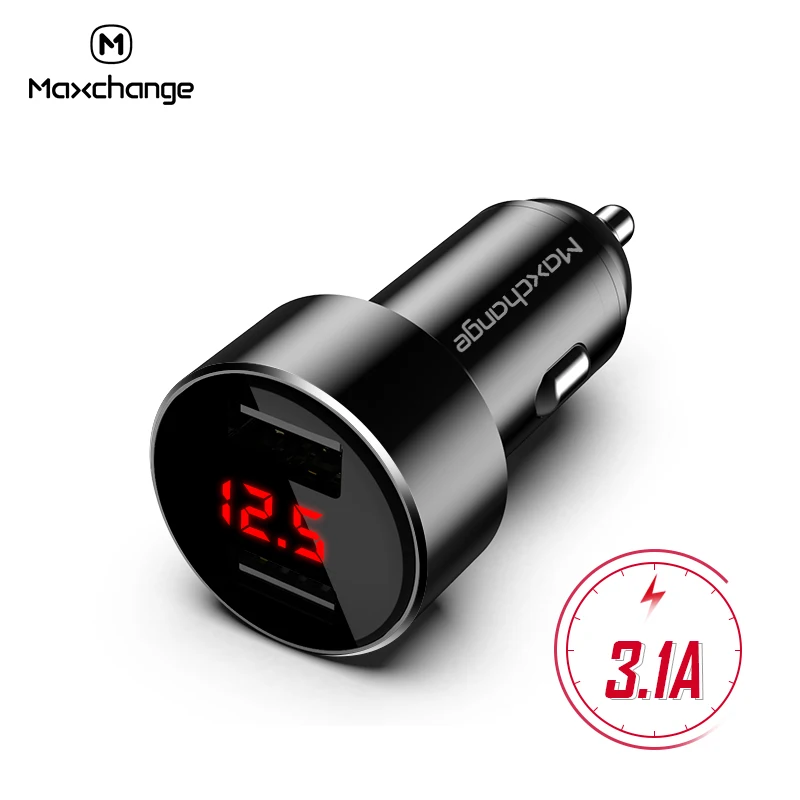 العالمي 3.1A سريع شاحن سيارة للهاتف المحمول المزدوج USB شاحن سيارة أدى عرض سريع شحن مهايئ شاحن ل GPS اللوحي