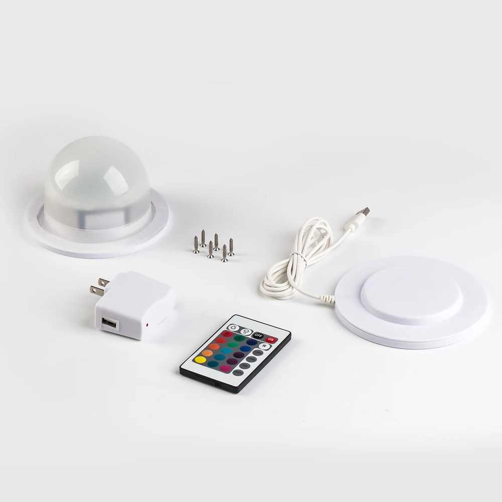 Bulblite cordless rechargeable RGB LED lighting system for furniture , Waterproof rechargeable battery RGB led driver free ship
