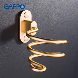 Гаппо Ванна Аппаратные Наборы пространство алюминиевый настенный кронштейн волос подставка для сушилки Золотой вешалка для хранения