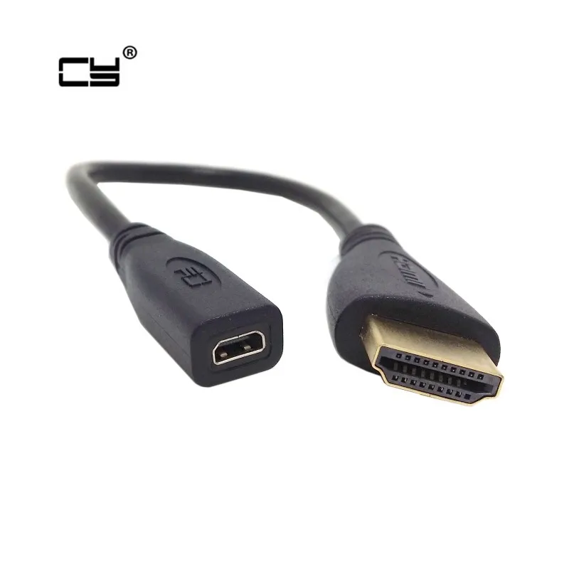 Micro HDTV socket Female to HDTV Male adapter 0.2m cable