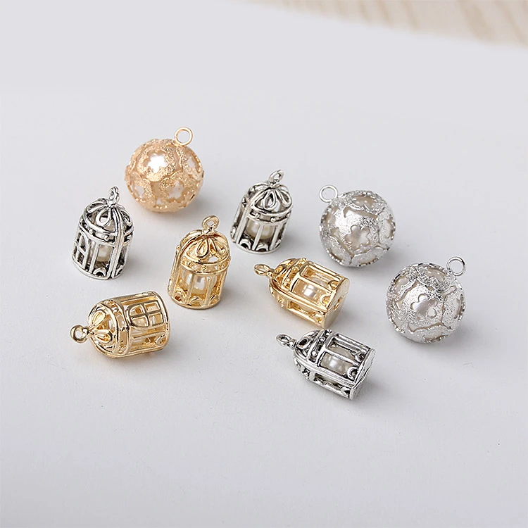 

Cage type alloy pendant hand diy bow hair hairpin hair accessories