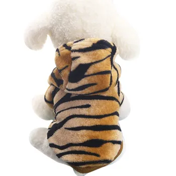 

Pet Dog Cat Clothes Tiger Dog Winter Coats Warm Dog Hoodies For Chihuahua Small And Large Dog Costumes A TY
