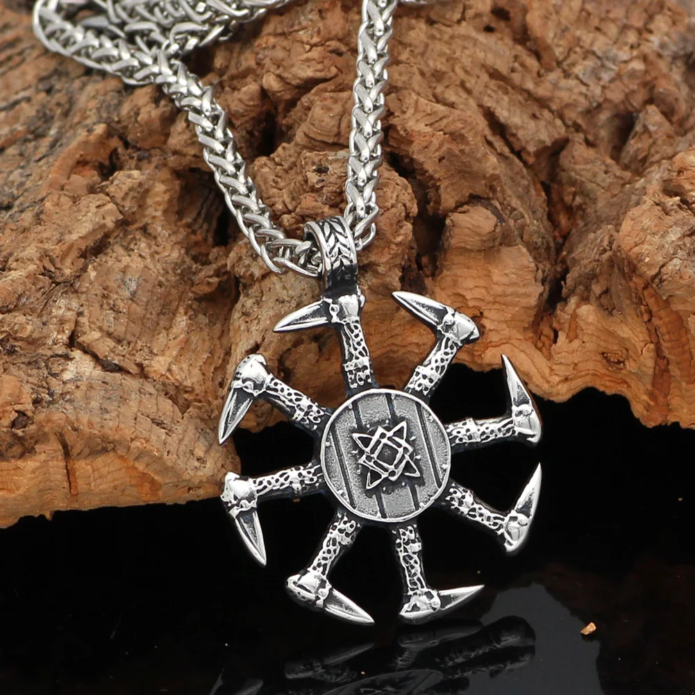 Nodic viking Vegvisir компас кожаный амулет символ Одина браслет-регулируемый размер 19-25 см