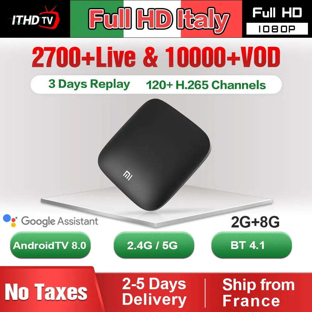 

IPTV Italy Xiaomi Mi Box 3 Italia IPTV Code Android 8.0 2G 8G Mi TV Box IPTV Portugal Spain Arabic Turkey Belgium France IP TV