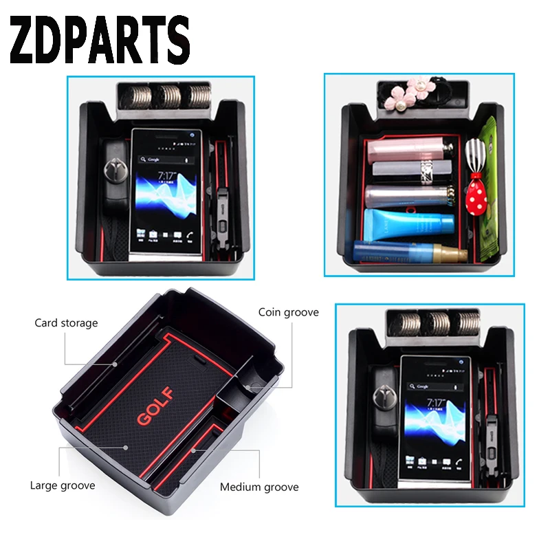 ZDPARTS 1set Car Center Console Armrest Storage Box Covers Interior For Volkswagen Golf 7 VW Golf MK7 Accessories ZDPARTS 1set Car Center Console Armrest Storage Box Covers Interior For Volkswagen Golf 7 VW Golf MK7 Accessories