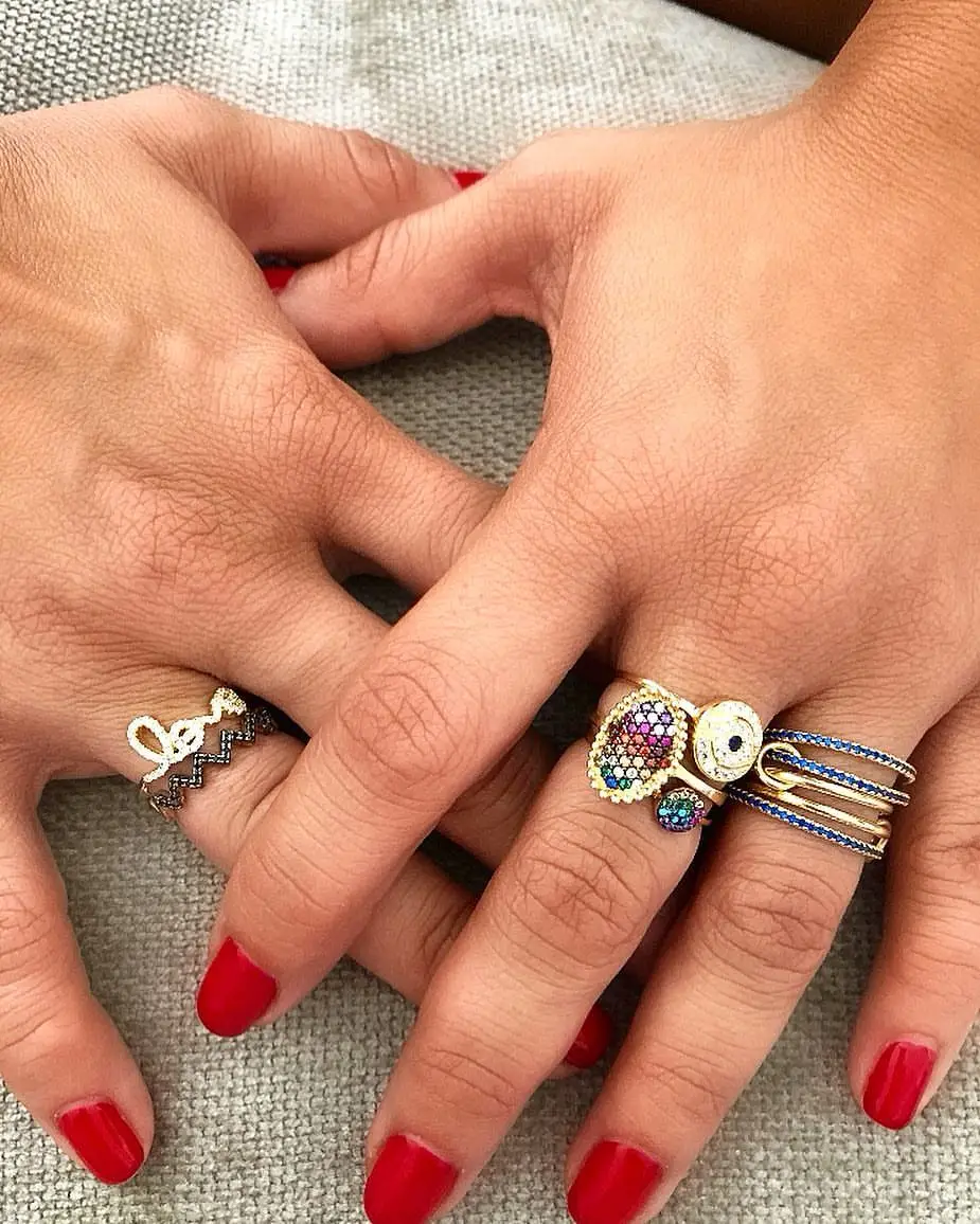 

New Luxury band ring for women girl full US size 5 6 7 8 Gold Color paved colorful Oval cz trendy classic fashion jewelry 2019