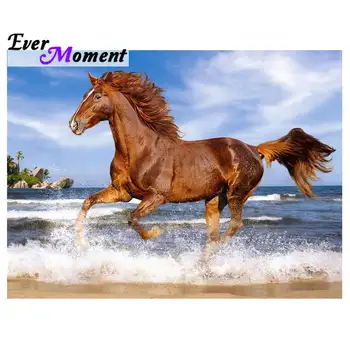 

Ever Moment Diamond Painting Running Horse Handmade Full Square Picture Of Rhinestone Diamond Embroidery Cross Stitch 3F542