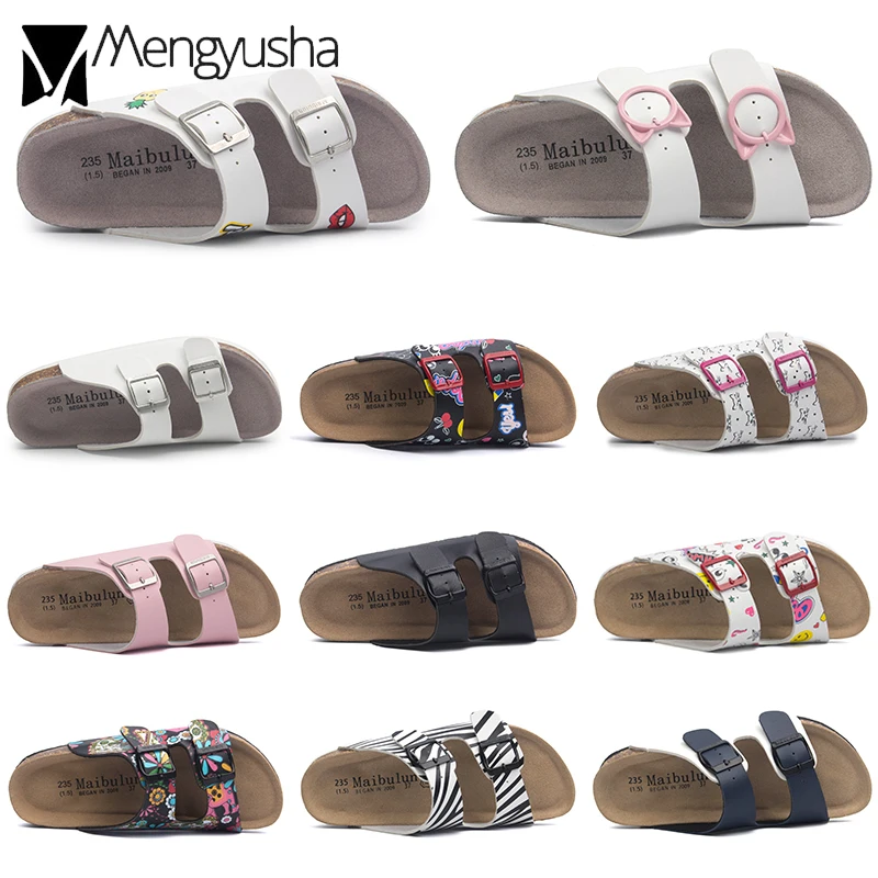 

summer graffiti cork sandals women mixed color flip flops valentine shoes zapatos mujer sandalias beach slippers big size 45c463